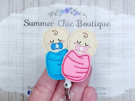 Boy and Girl Swaddled Babies Labor and Delivery Badge Reel | Etsy | Etsy (US)