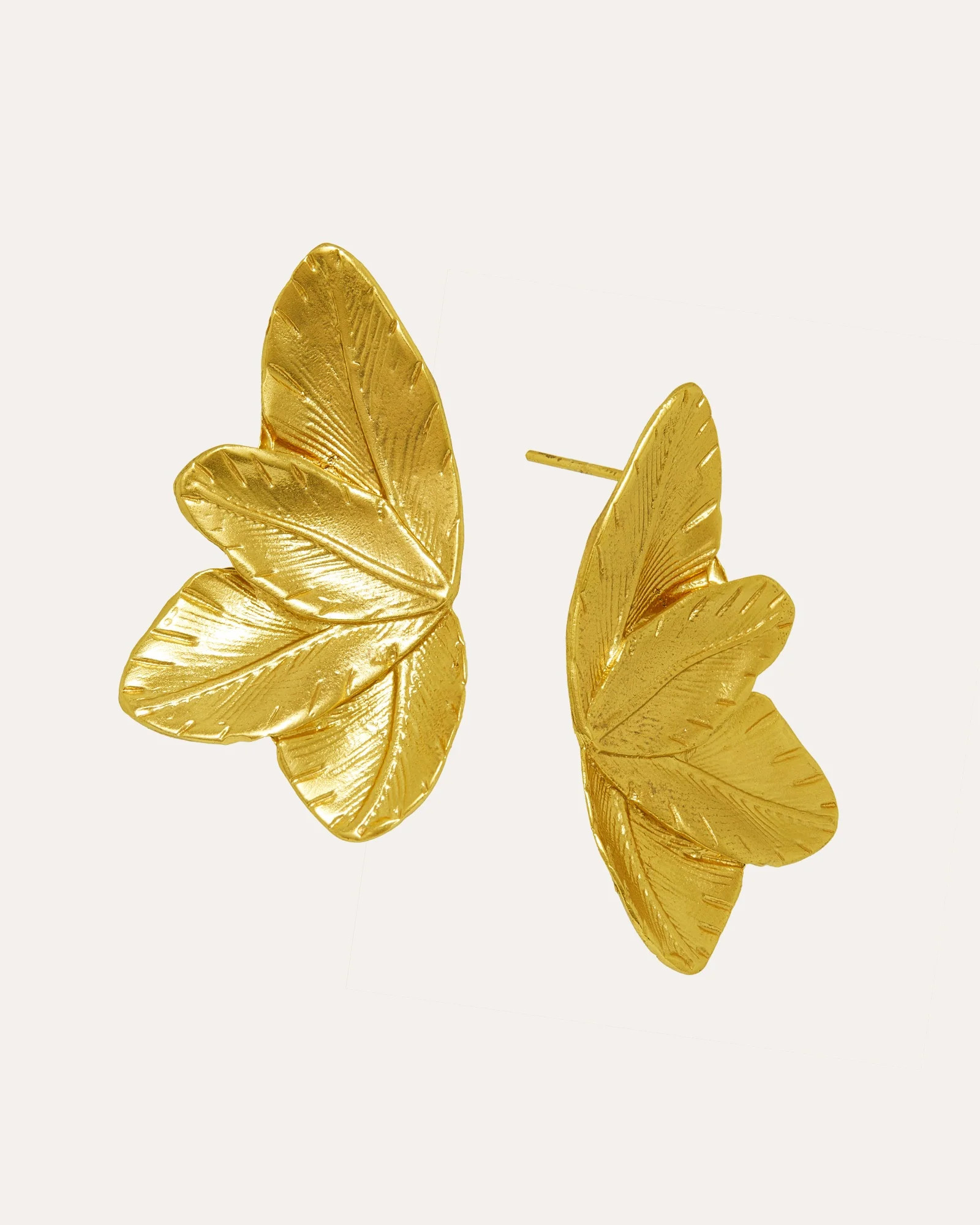Eryn Gold Leaf Stud Earrings - Gold | Ottoman Hands Jewellery | Ottoman Hands
