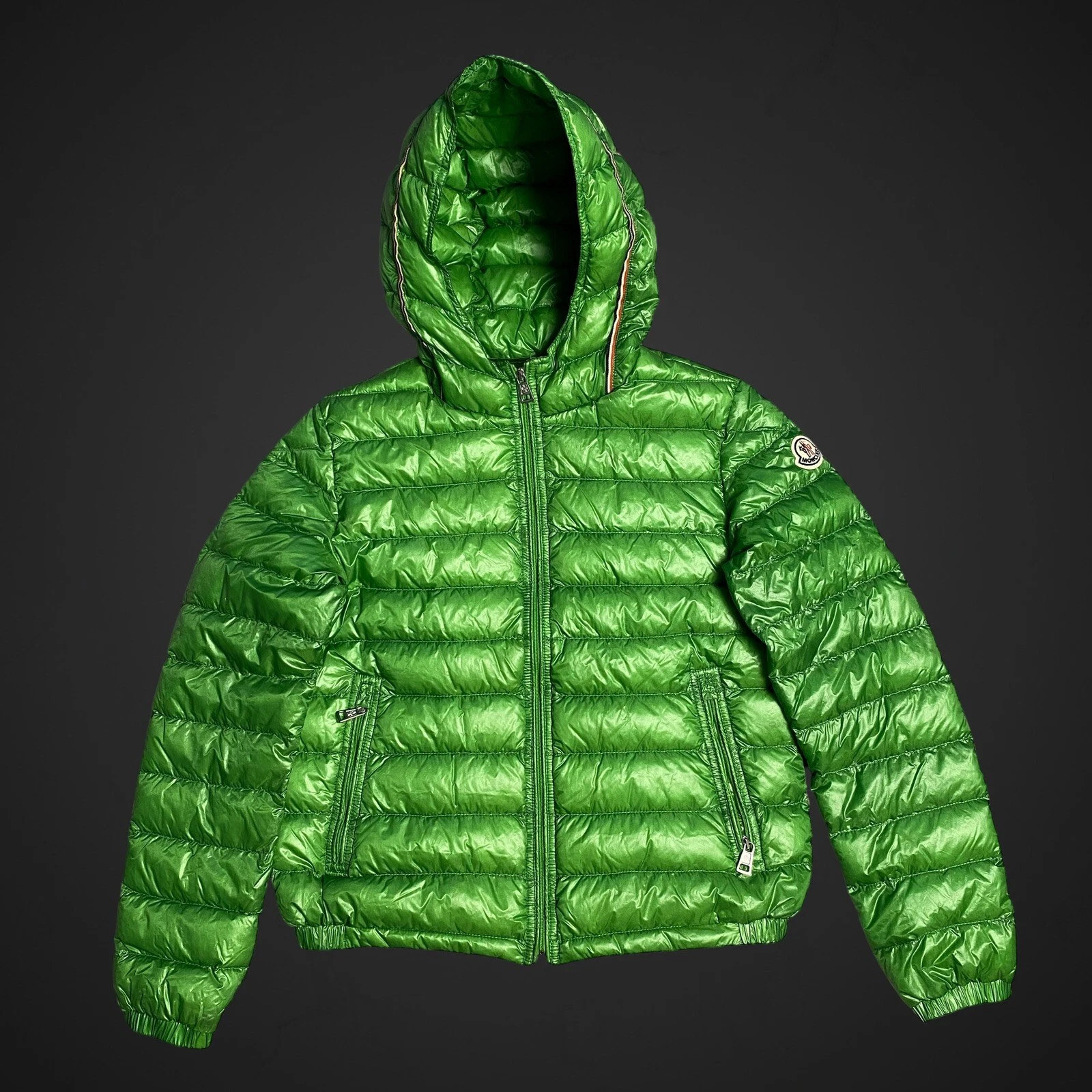 Moncler Kids Boys Green Light Down Jacket Size 12 Years | eBay US