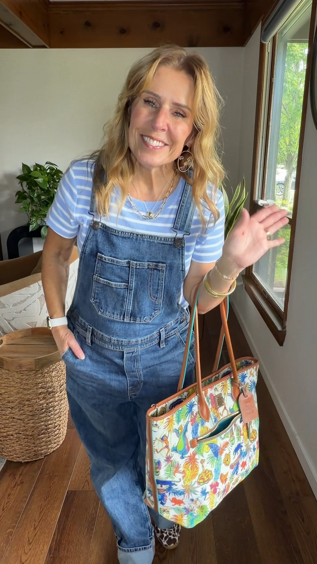 Wearing M in @ae overalls. These are sold out so I linked similar.  and L in baby tee. Sized down a full size in shoes.

#LTKootd #LTKOver40 #LTKdayinmylife