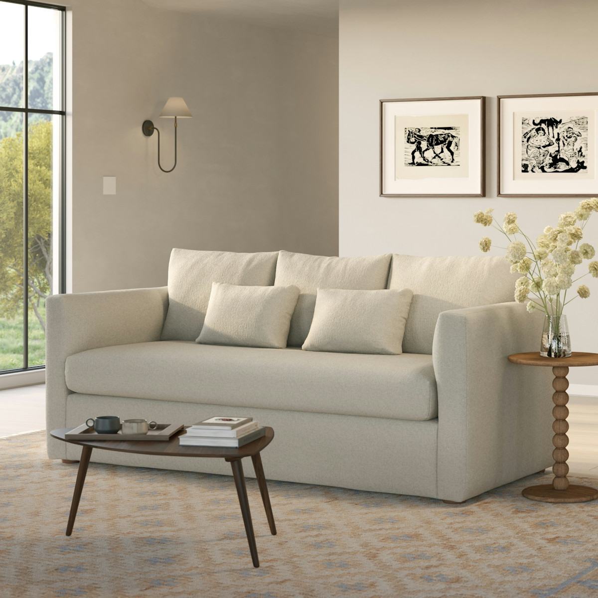 Marina 80" Sofa - Clover Ivory | Article