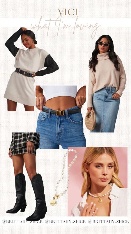 Vici LTK Sale 30% off fashion fall styles outfit inspo western boots black belt pearl necklace sweater wide leg straight leg denim blazer styled vs wearing cargo pants jeans

#LTKstyletip #LTKSale #LTKfindsunder50