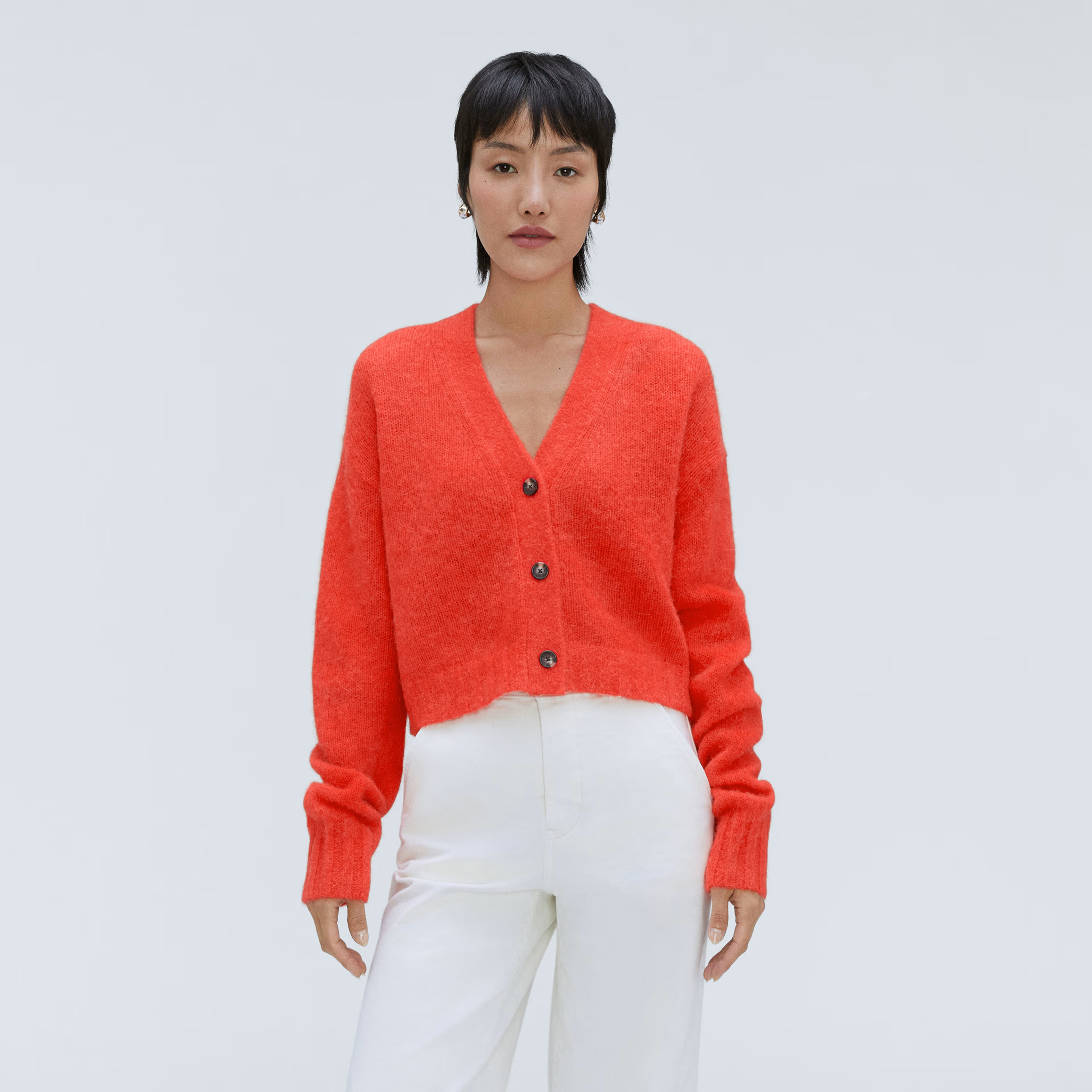 The Alpaca V-Neck Cropped Cardigan | Everlane