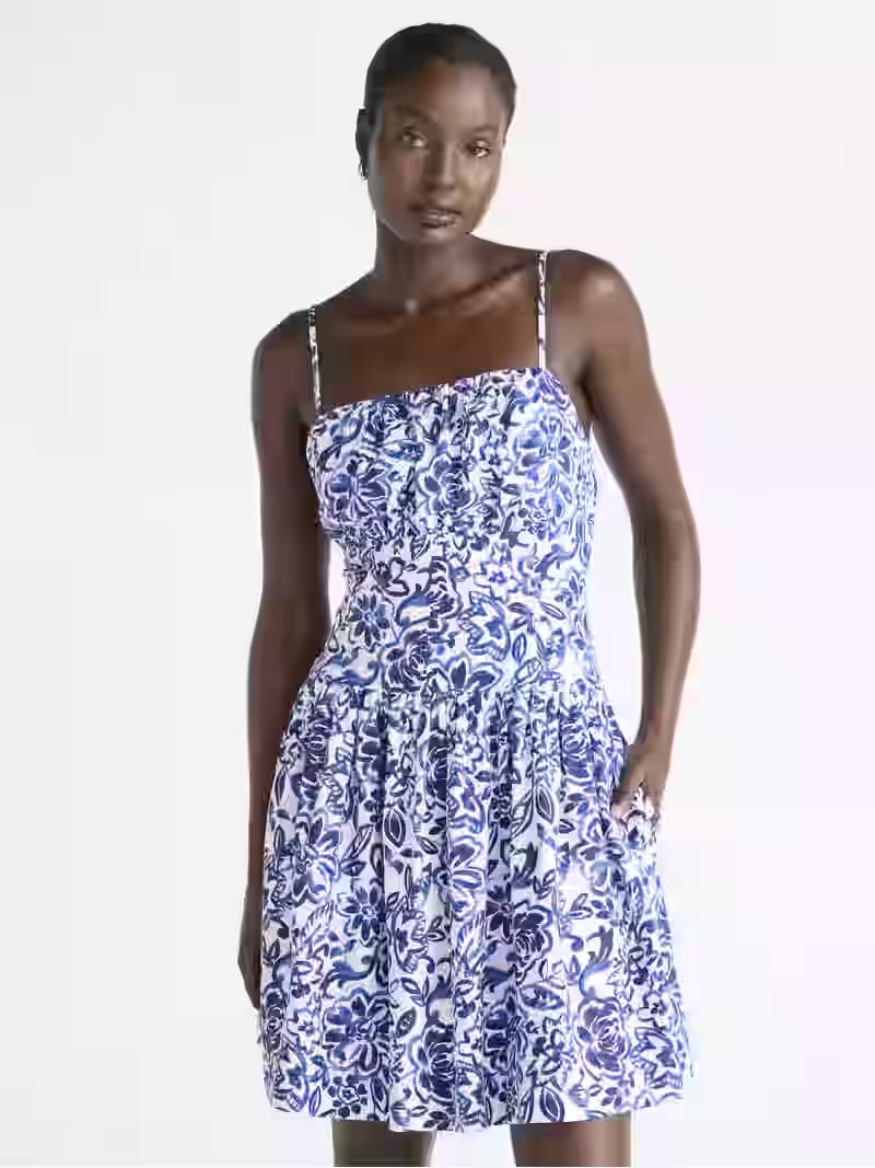 Free Assembly Women's Linen Mini Dress, Sizes XS-XXL | Walmart (US)