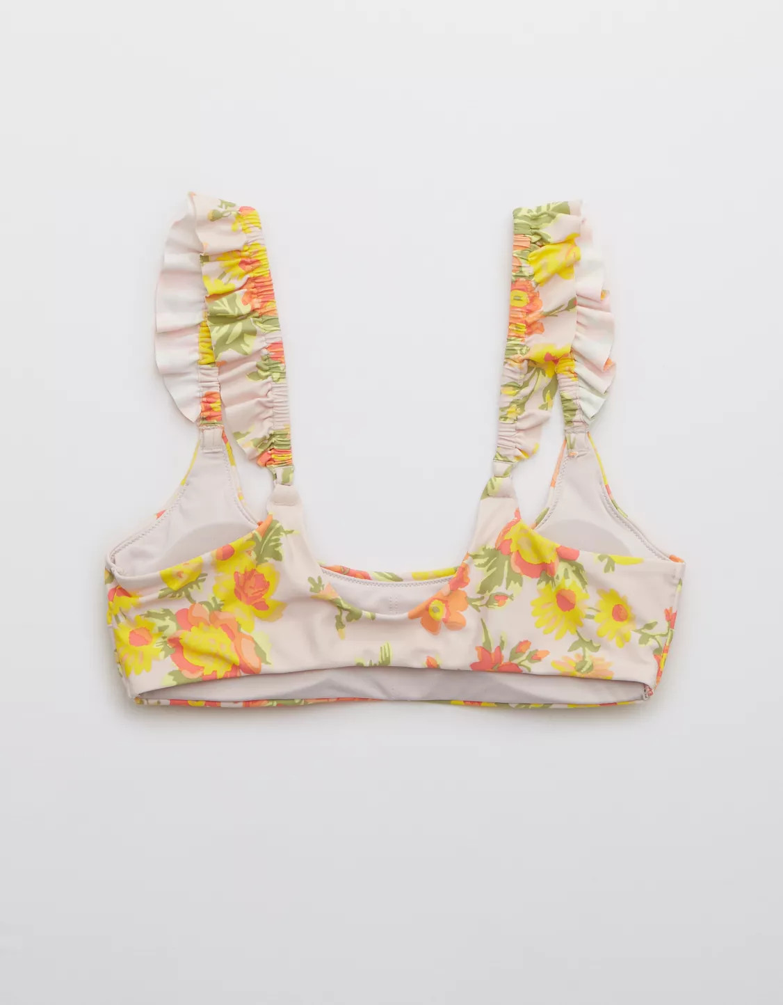 Aerie Printed Ruffle Scoop Bikini Top | American Eagle Outfitters (US & CA)