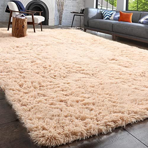 PAGISOFE Fluffy Shaggy Area Rug 6x9, Plush Rugs for Living Room Bedroom, Soft Rugs for Nursery , Fur | Amazon (US)