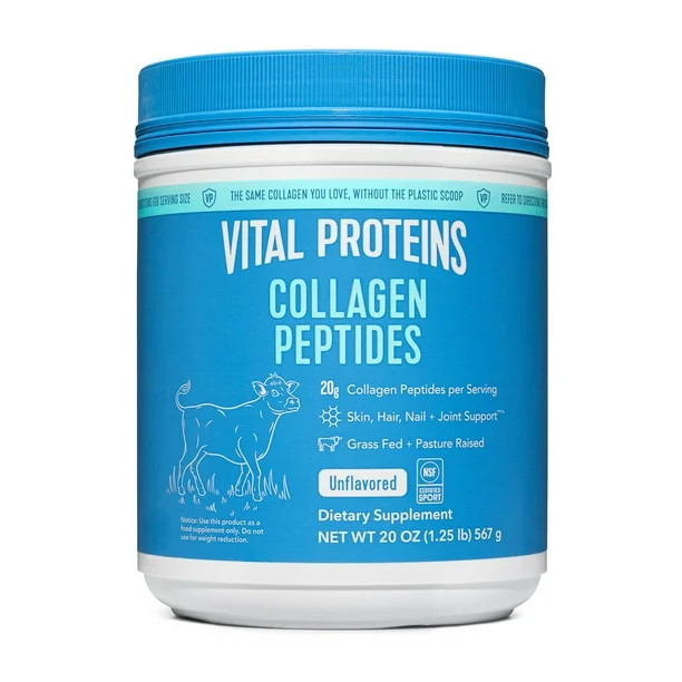 Vital Proteins Collagen Peptides Supplement Powder, Unflavored, 20 oz | Walmart (US)