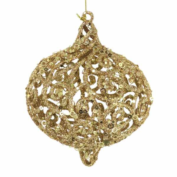 Glittered Onion Ornament, 6" | At Home