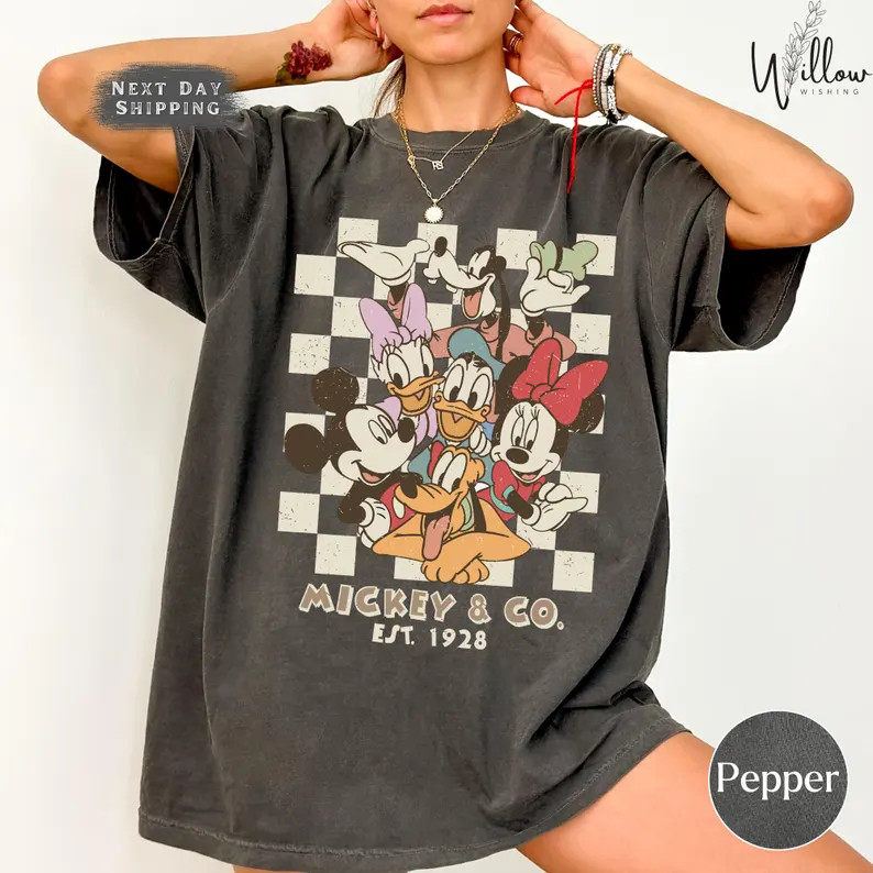 Retro Mickey & Co 1928 Comfort Colors Shirt, Disneyland Tee, Disneyworld Shirt, Mickey and Friend... | Etsy (US)