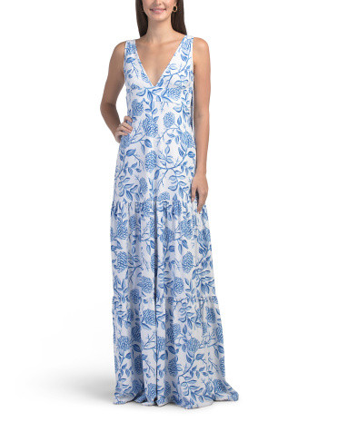 Sleeveless Floral Maxi Dress | TJ Maxx