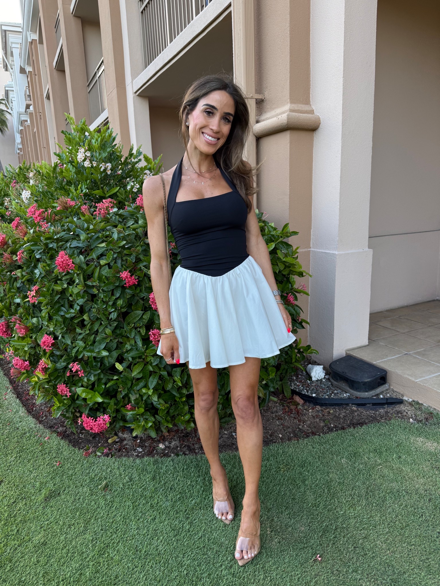 Black and white halter dress size 2xs 

#LTKSeasonal #LTKPetite