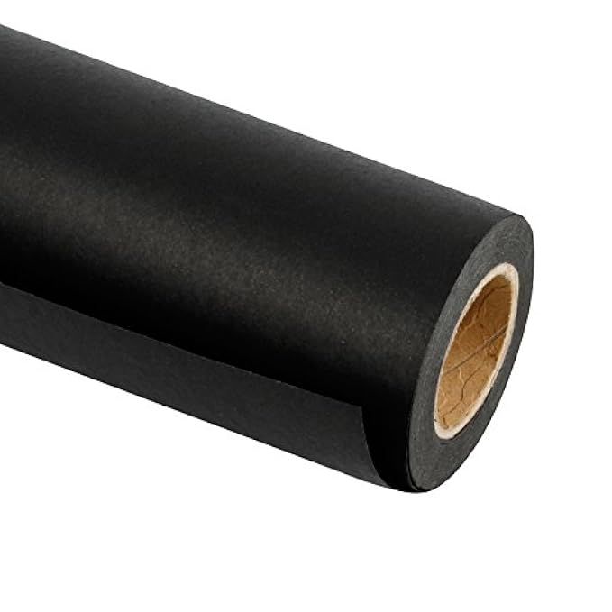 RUSPEPA Black Kraft Paper Roll - 24 inch x 100 Feet - Recycled Paper Perfect for for Crafts, Art, Gi | Amazon (US)
