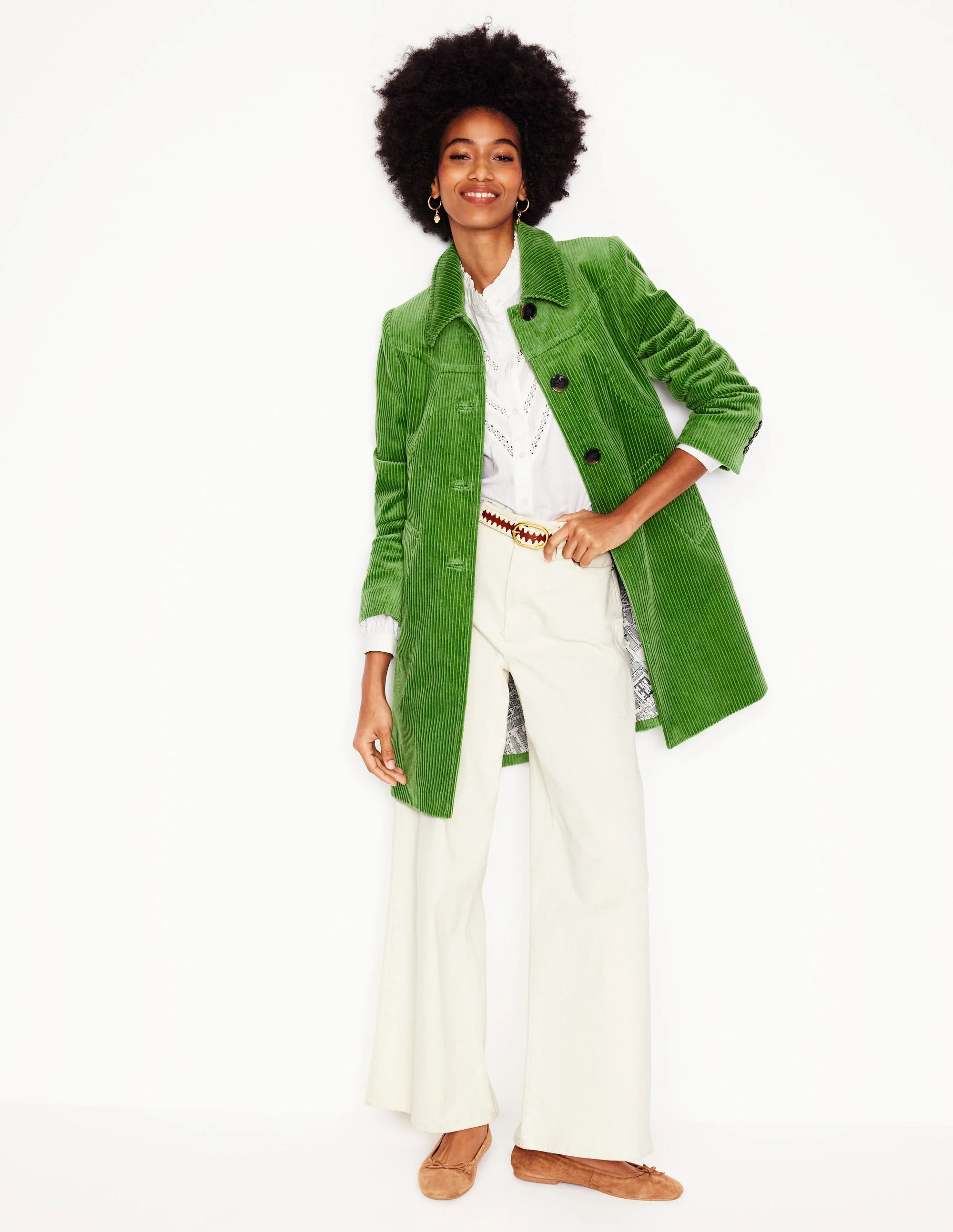 Lincoln Cord Coat-Promenade Green | Boden (US)