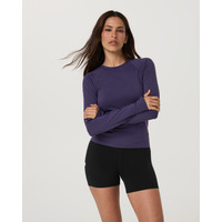 Vuori Long Sleeve Surge Seamless Tee | Velvet Violet | XL | Vuori Clothing (US & Canada)