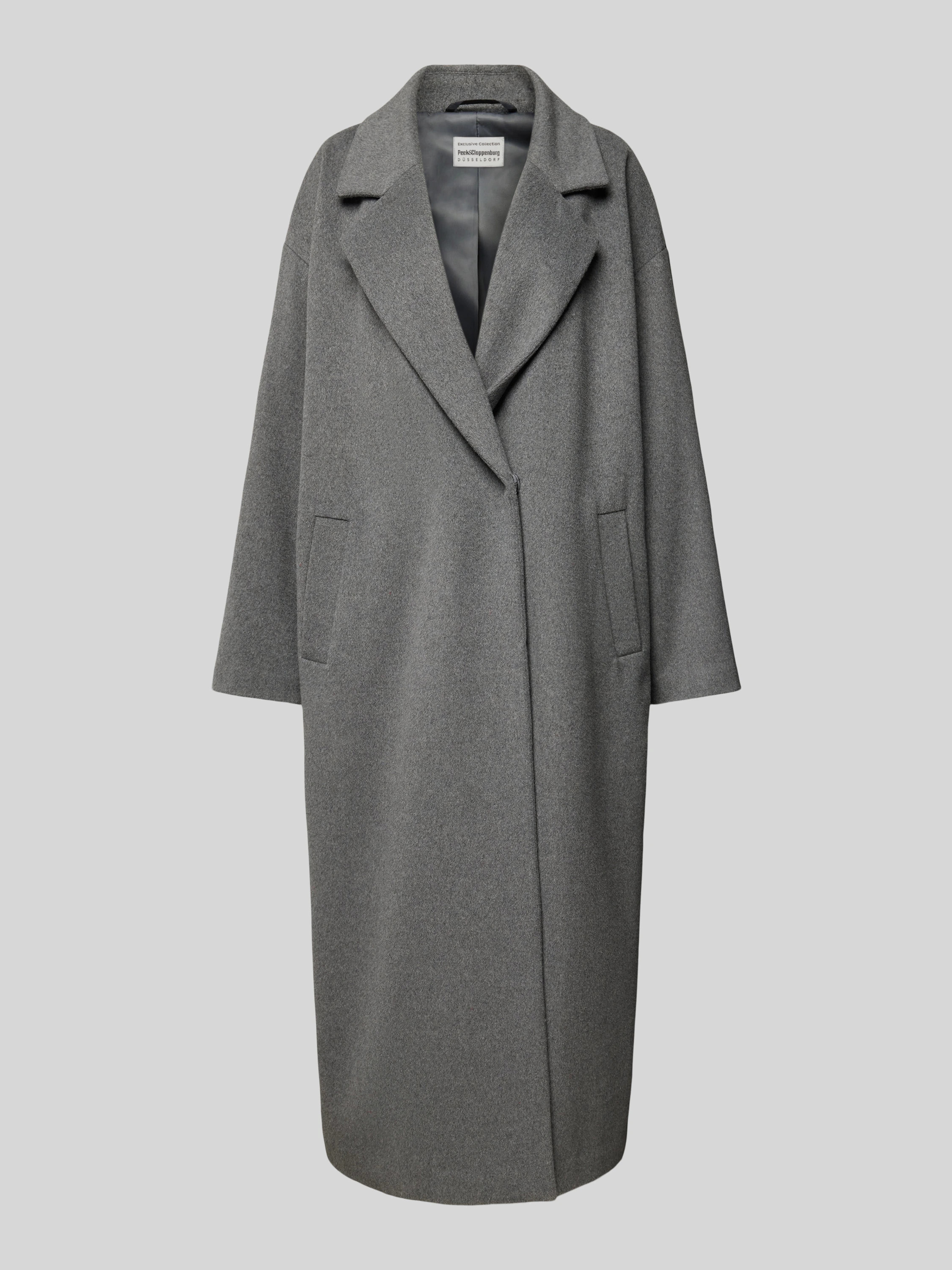Mantel mit Reverskragen - Capsule Wardrobe in dunkelgrau melange | Peek & Cloppenburg* Düsseldorf DE