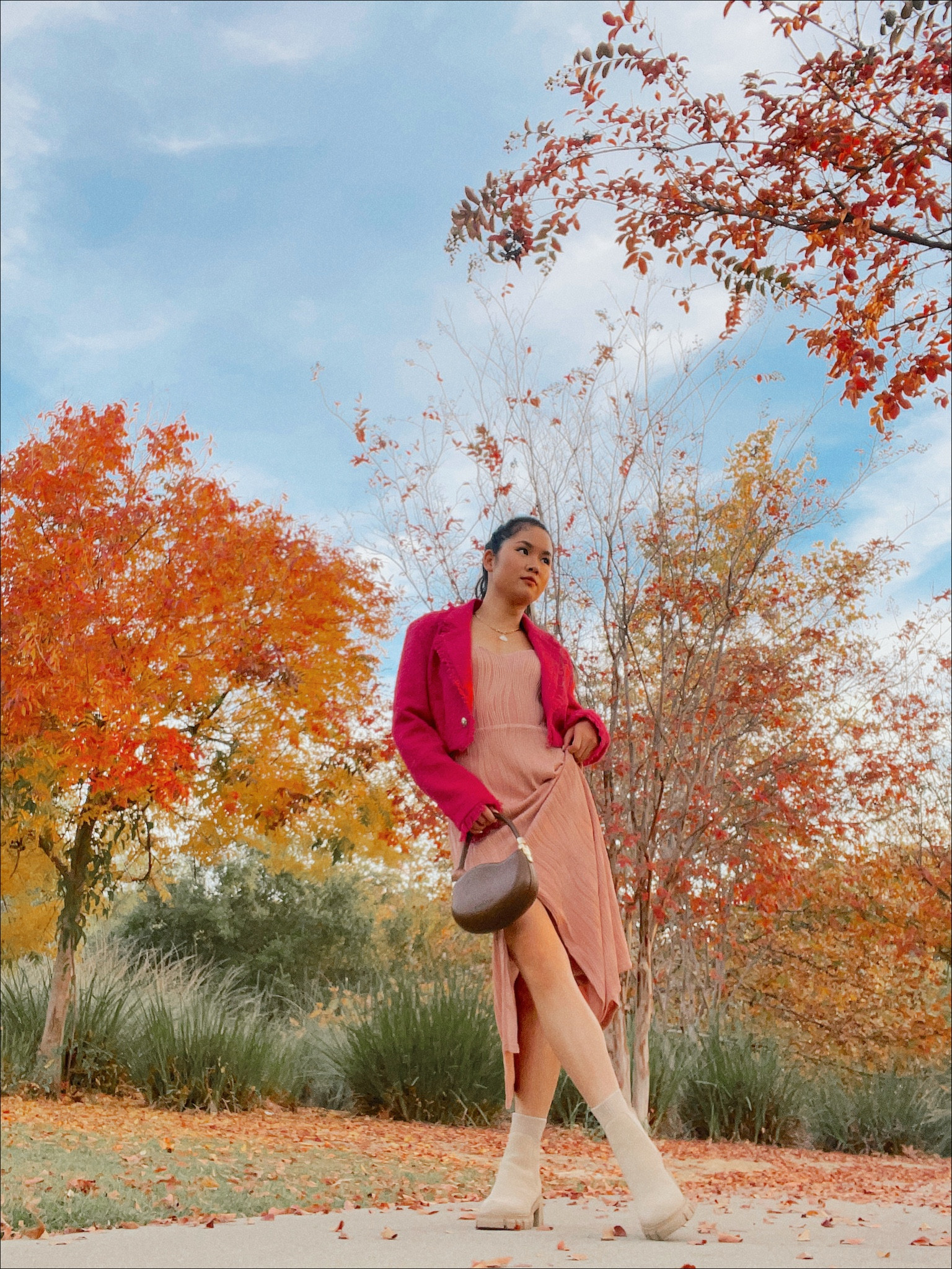 Christmas holiday outfit idea with suede bodycon dress / slid dress / dusty rose dress with Pearl straps / pink mid dress from Rihoas 💖 use code NGLE15 for 20% off 🫶🥰

#LTKGiftGuide #LTKHoliday #LTKstyletip