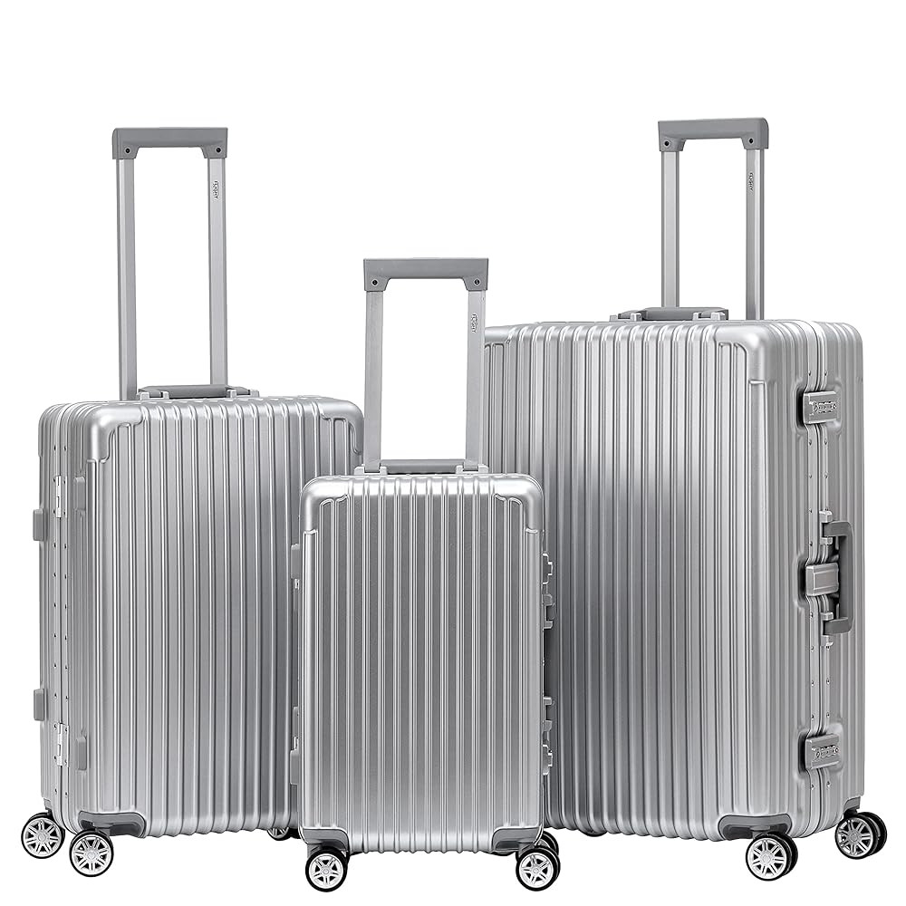 Flight Knight Premium Travel Suitcase - 8 Spinner Wheels - Built-in Side Lock Lightweight Alumini... | Amazon (UK)
