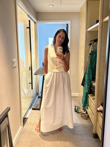 This white maxi skirt from COS has been the best summer buy.

I’m 5’10 and it is longgggg

#LTKunder100 #LTKstyletip #LTKFind