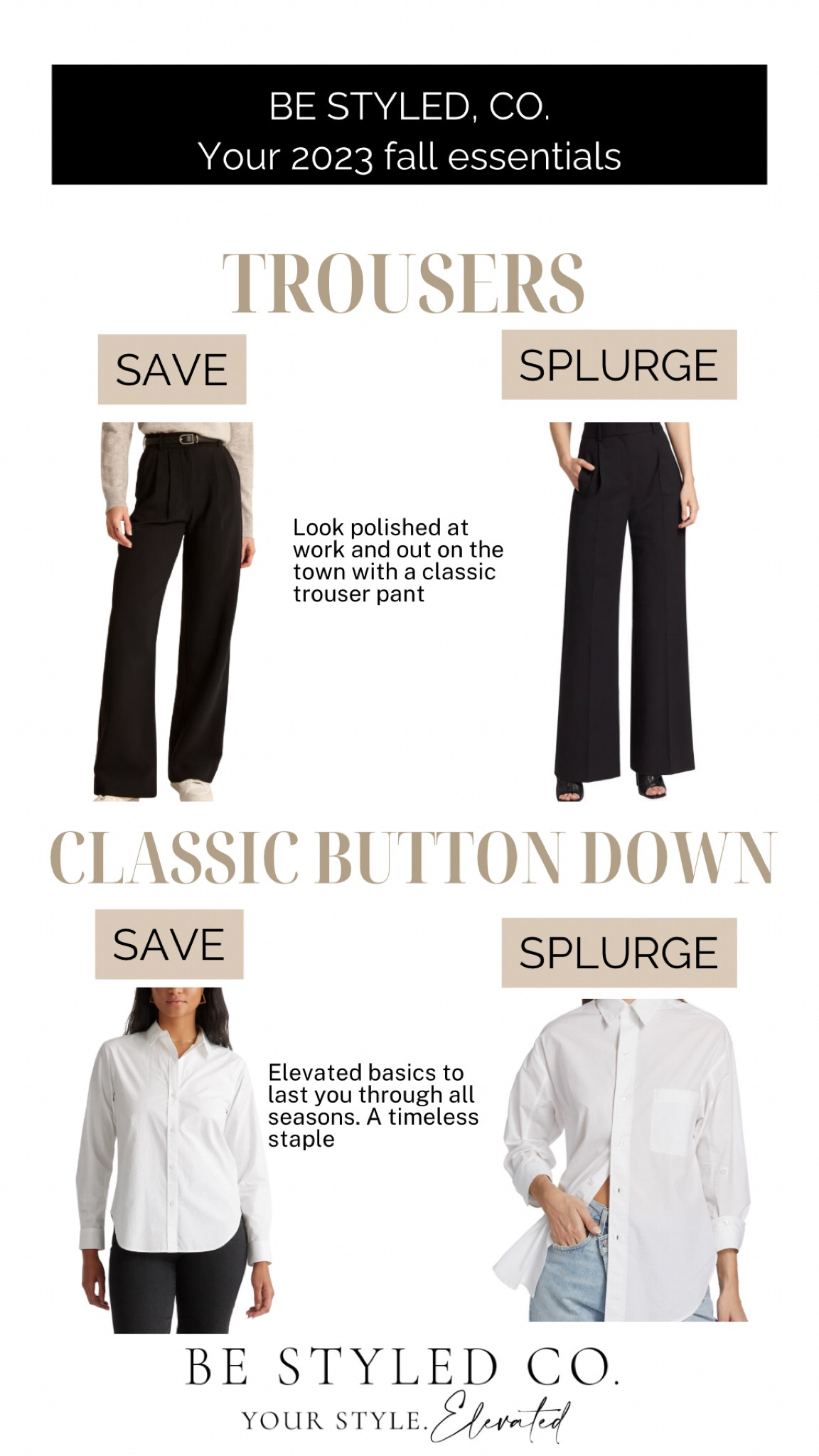 Fall wardrobe essentials - capsule wardrobe - fall basics - save vs splurge 

#LTKSeasonal #LTKFind #LTKstyletip