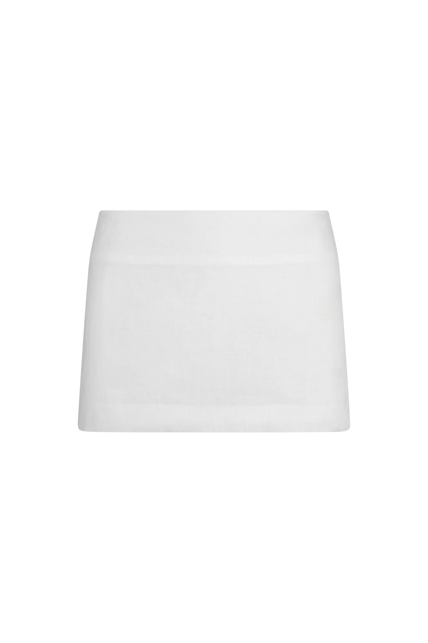 Fontelina Mini Skirt - White Linen | Monday Swimwear