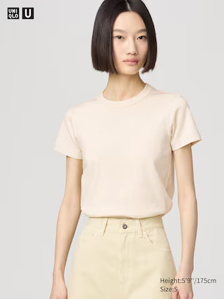 WOMEN'S UNIQLO U 100% COTTON CREW NECK T-SHIRT | UNIQLO AU | Uniqlo Australia