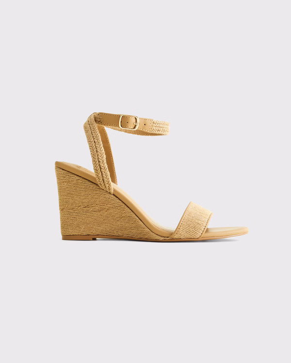 Ankle-Strap Wedge Sandals | Abercrombie & Fitch (US)