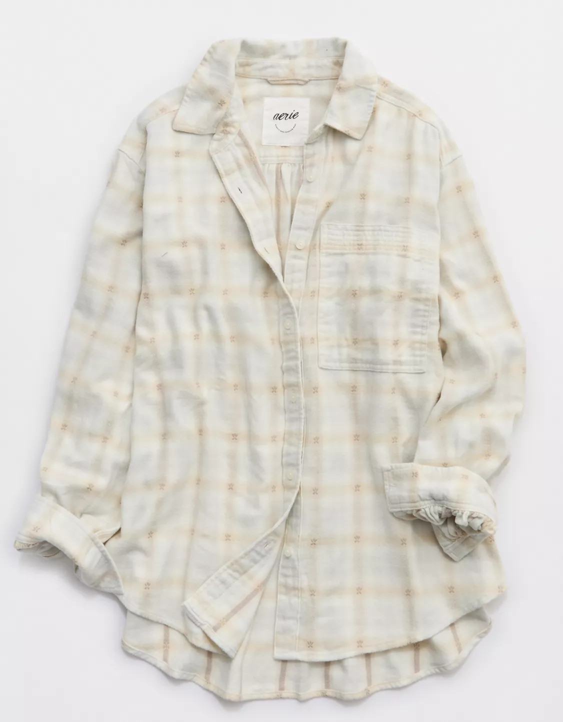 Aerie Anytime Fave Flannel Button Down Shirt | Aerie