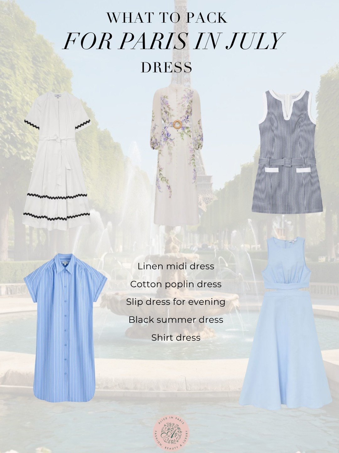 what to wear in Paris in July