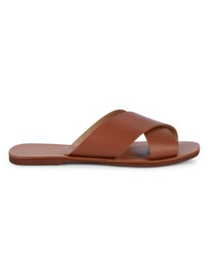 Leather Slip-On Sandals | Saks Fifth Avenue OFF 5TH