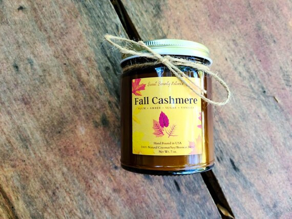 Fall Cashmere Candle  Amber Plum Sugar Vanilla Musk  Soy - Etsy | Etsy (US)
