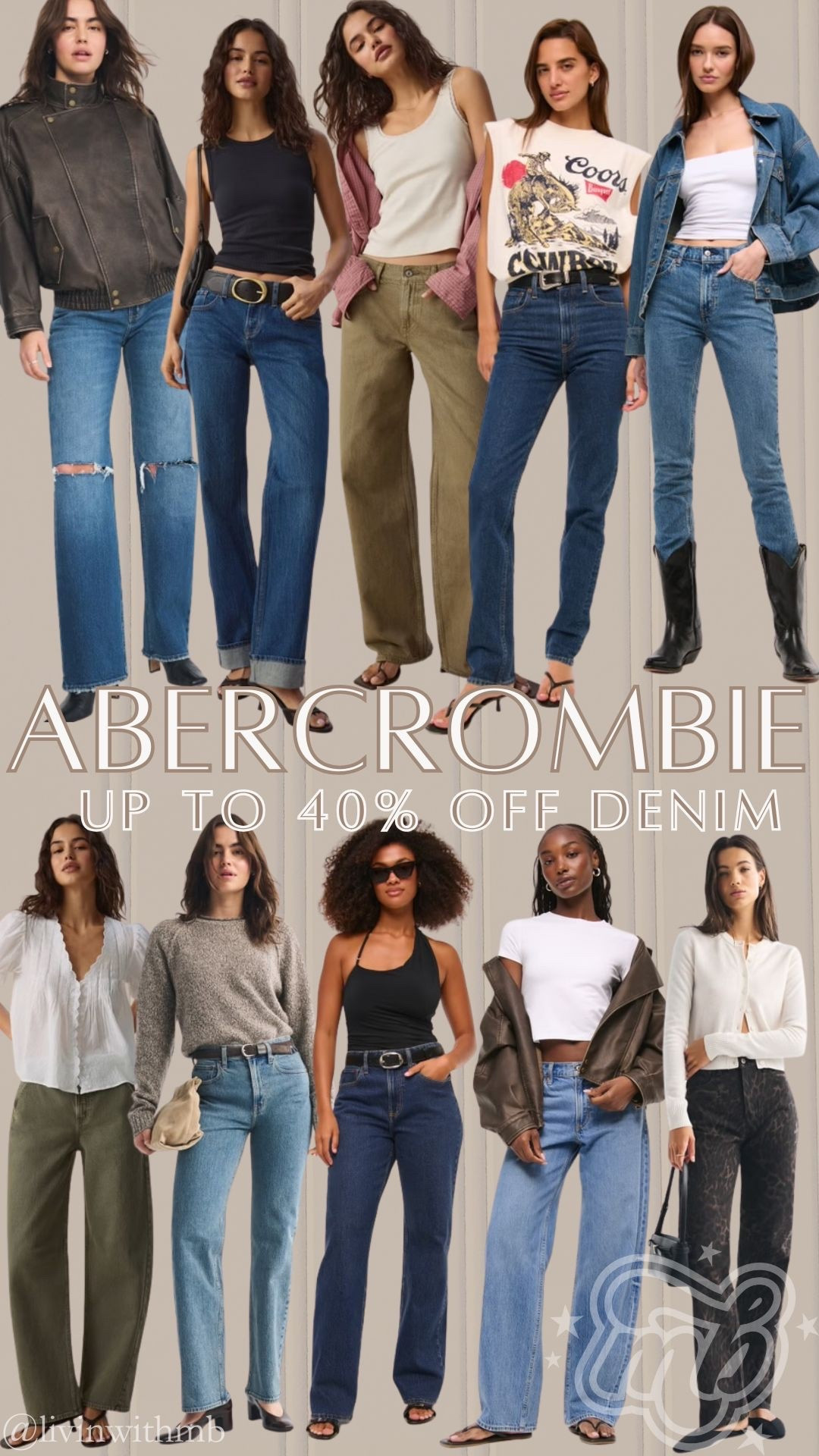 SAVE 25-40% on all denim PLUS use code: DENIMAF for an additional 15% off at Abercrombie!!

++SAVE 20% on almost everything else!

#LTKdayinmylife #LTKSeasonal #LTKSaleAlert