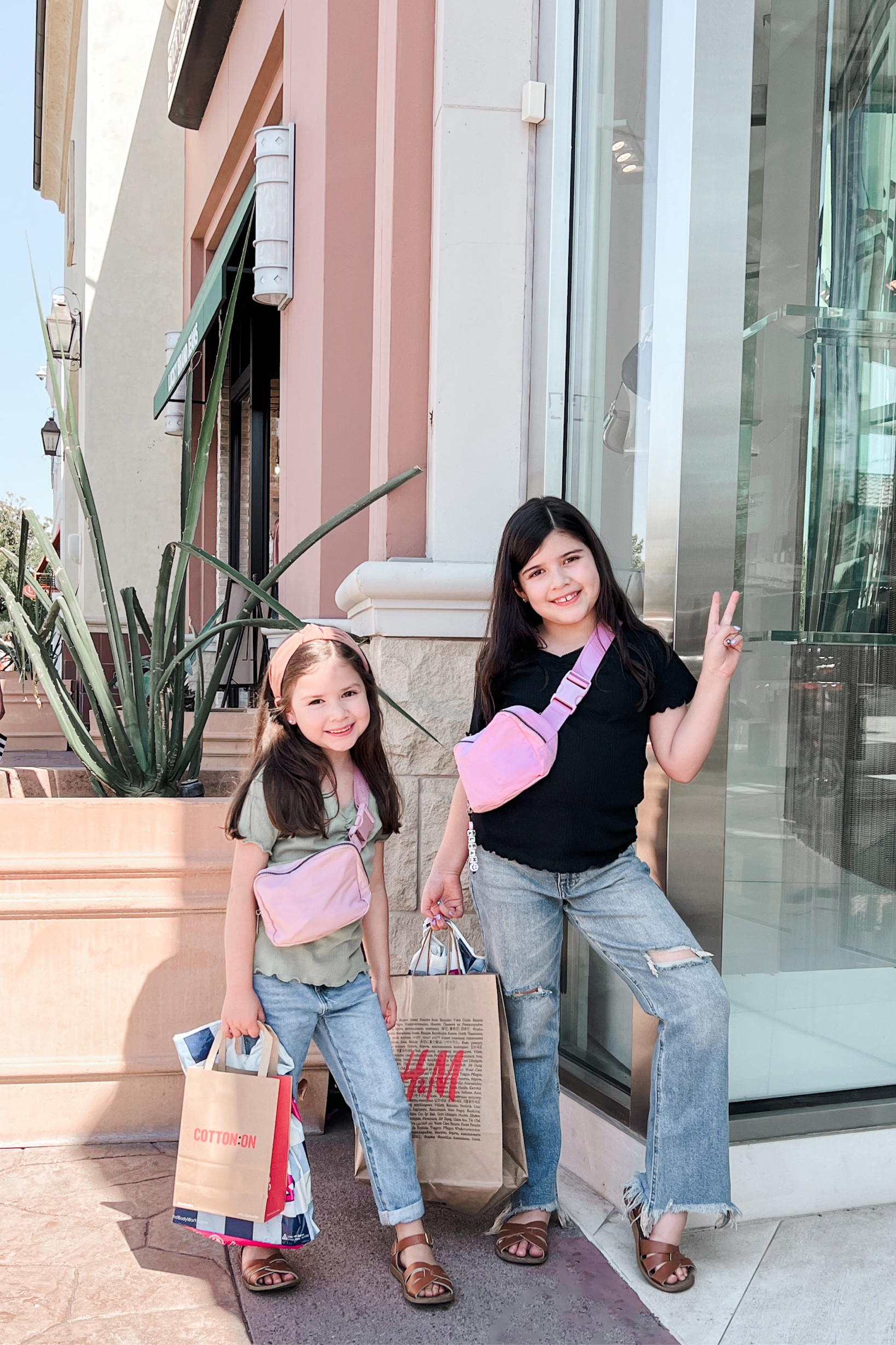 Back to school shopping wearing the cutest outfits. 
Girls back to school outfits
Pink belt bag 

#LTKfamily #LTKkids #LTKBacktoSchool