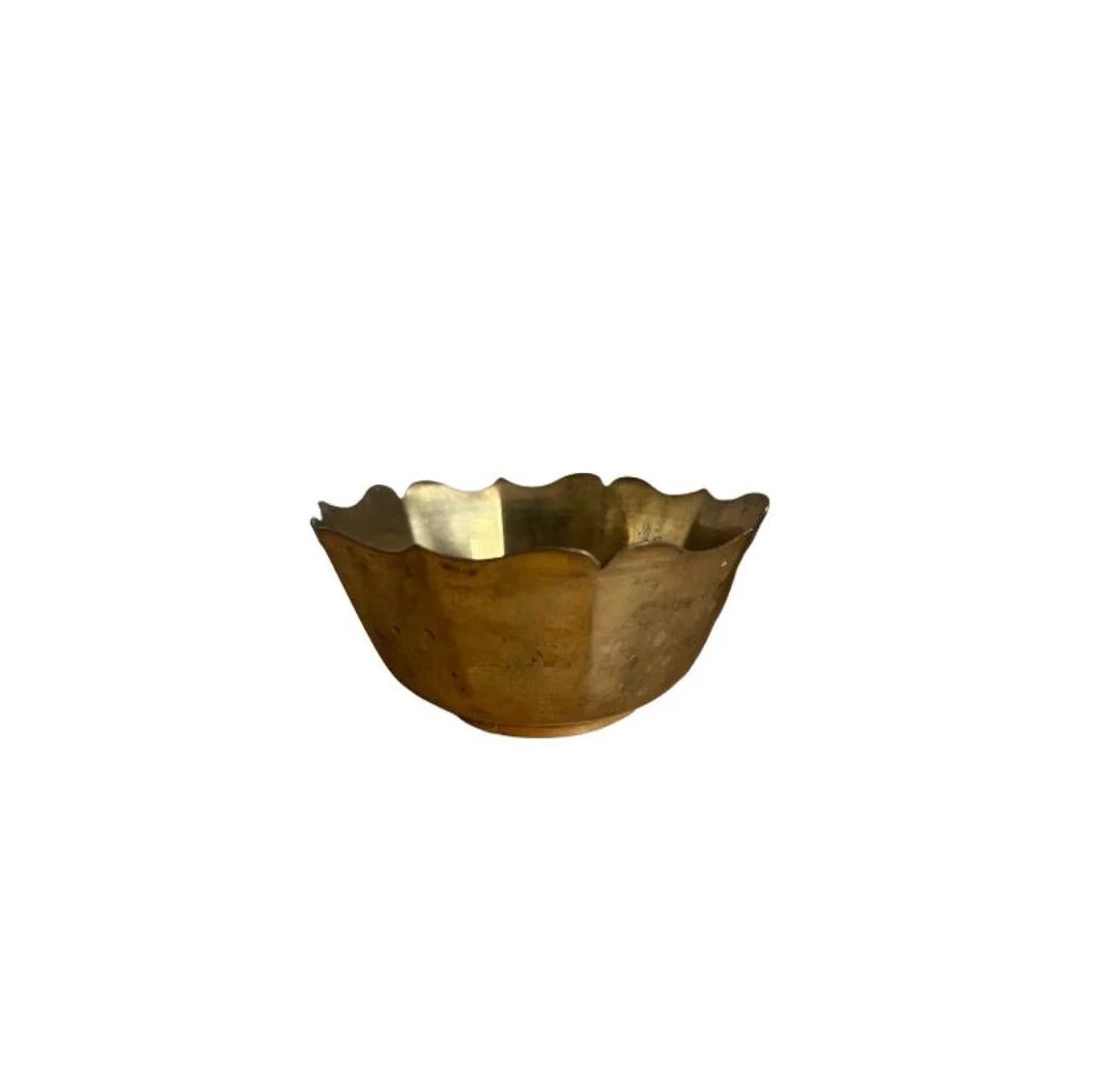 Vintage Brass Lotus Bowl Trinket Dish Shelf Styling Scalloped Edge - Etsy | Etsy (US)