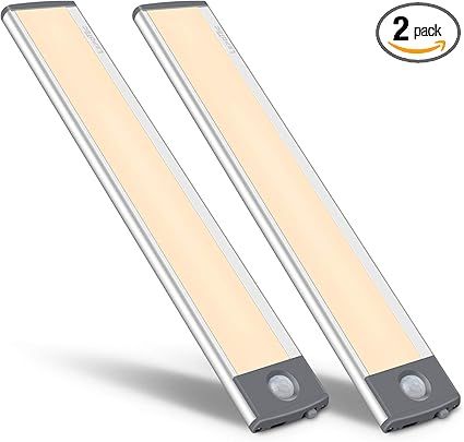 30-LED Motion Sensor Cabinet Light,Under Counter Closet Lighting, Wireless USB Rechargeable Kitch... | Amazon (US)