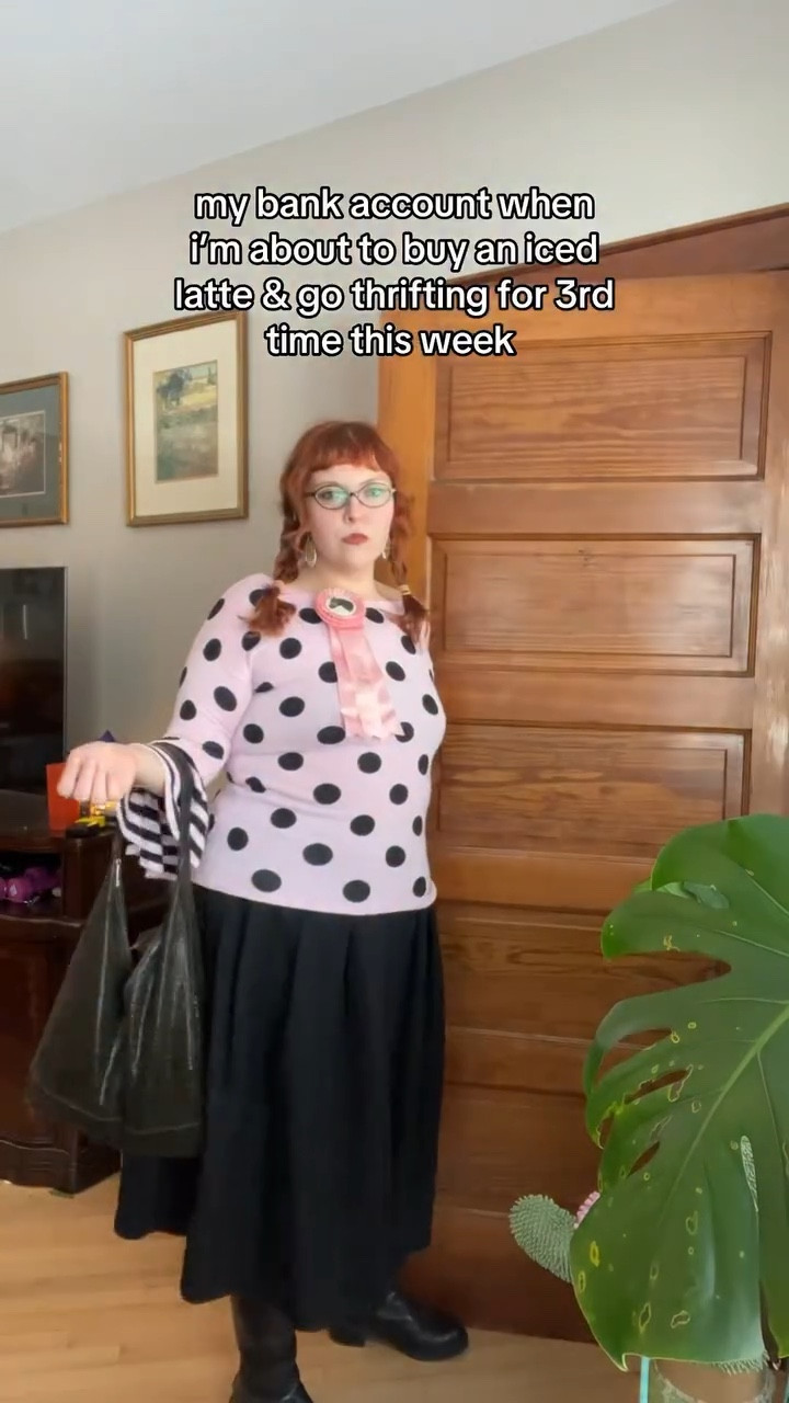 getting over-caffeinated to get over-stimulated at thrift stores ‼️ and no i will NOT be learning from the consequences of my actions! 

.
.
.
.
.
#humor #thrifting #littletreat #styleinspo

#LTKPlusSize #LTKGiftGuide #LTKHoliday