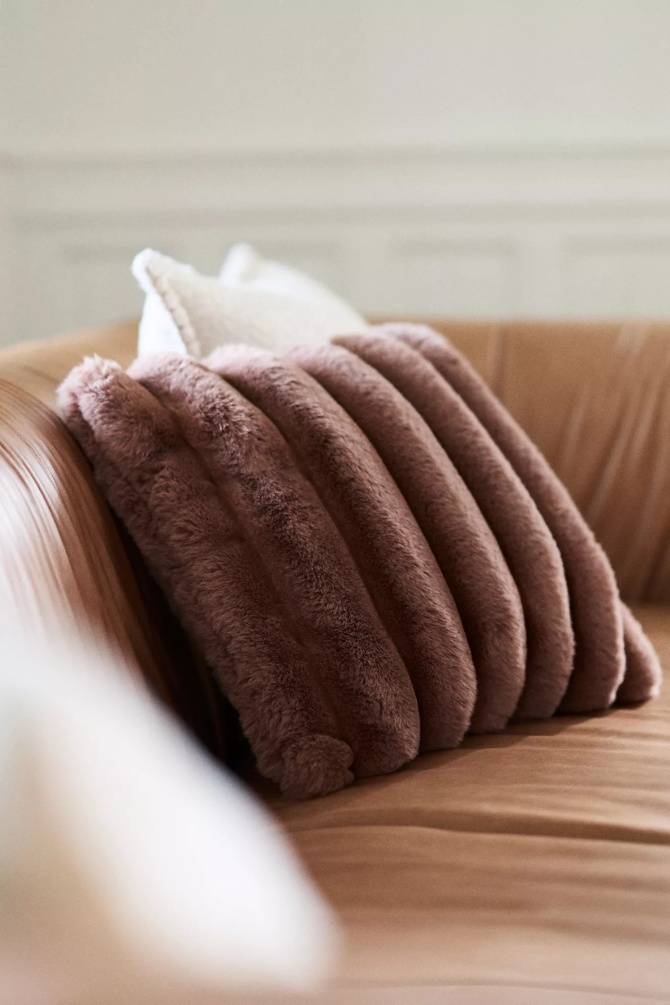 Tipped Puffer Faux Fur Pillow | Anthropologie (US)