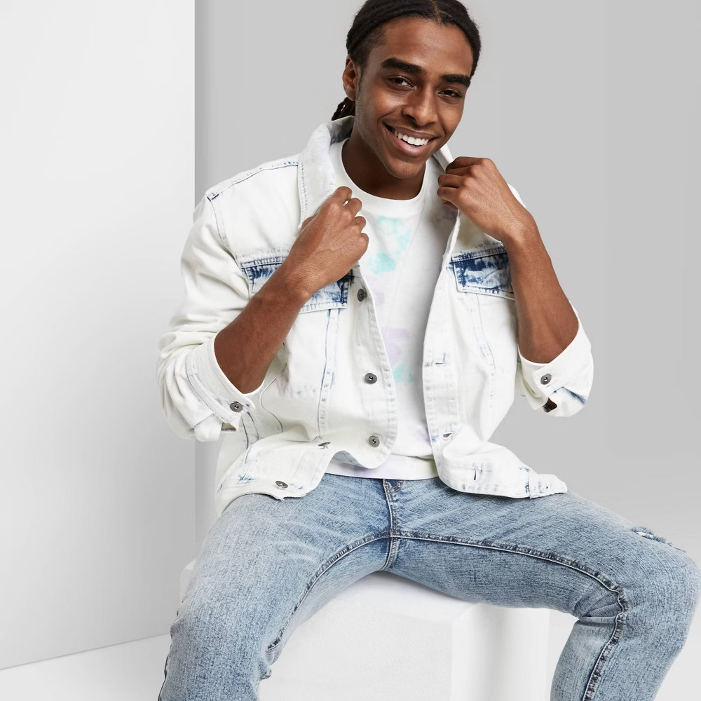 Adult Regular Fit Denim Jacket - Original Use Acid Blue S | Target