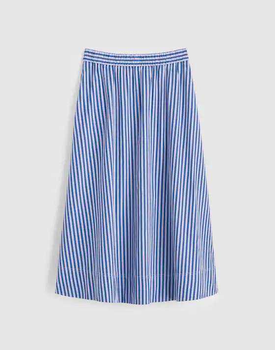 A-Line Midi Skirt in Poplin | Madewell