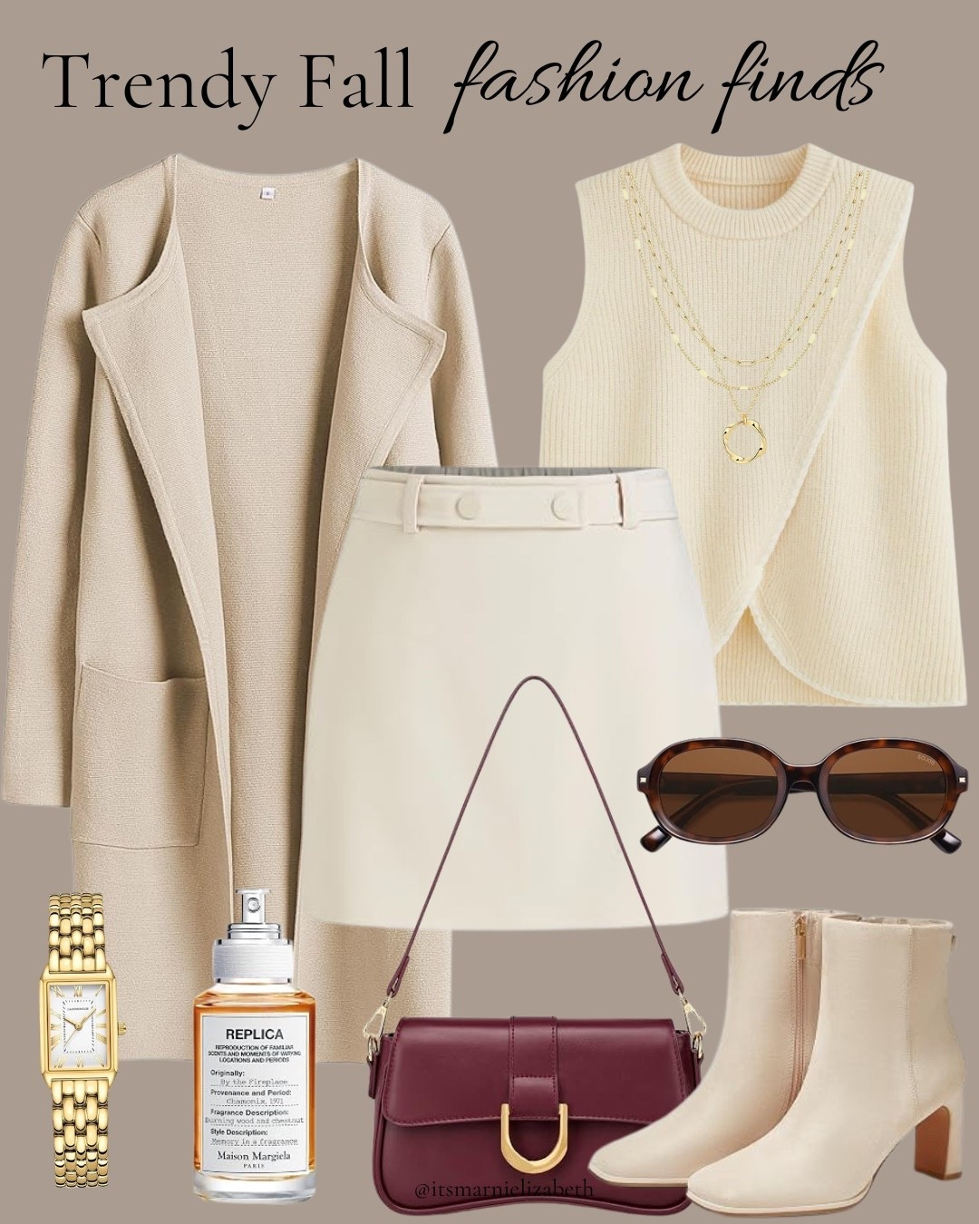 Creamy neutrals with a little burgundy moment
🤍 I’m loving this mix of soft layers, tailored pieces, and rich fall accessories. Simple, but still feels chic.

fall fashion, neutral style, fall outfit inspo, cozy layers, burgundy accessories, chic fall style, autumn wardrobe, everyday fashion

#LTKootd #LTKgrwm #LTKSeasonal