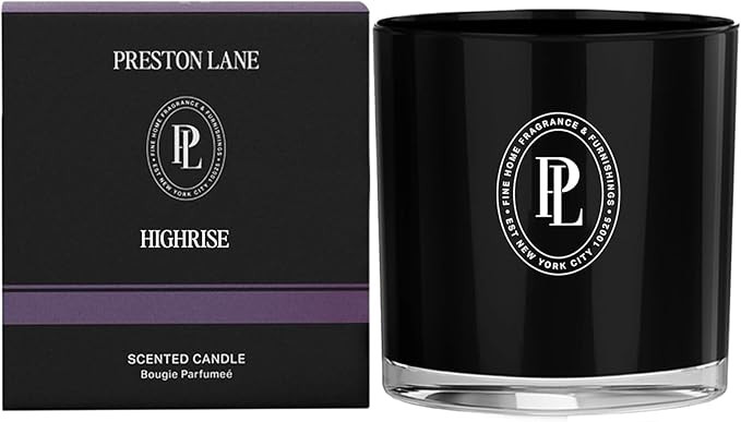 Preston Lane Luxury 3-Wick Scented Candle, Highrise, 24 oz Hand-Poured in USA | Long Burn Time (4... | Amazon (US)