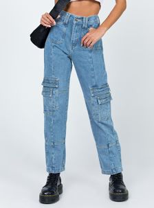 The Stacey Jeans Denim Blue | Princess Polly US