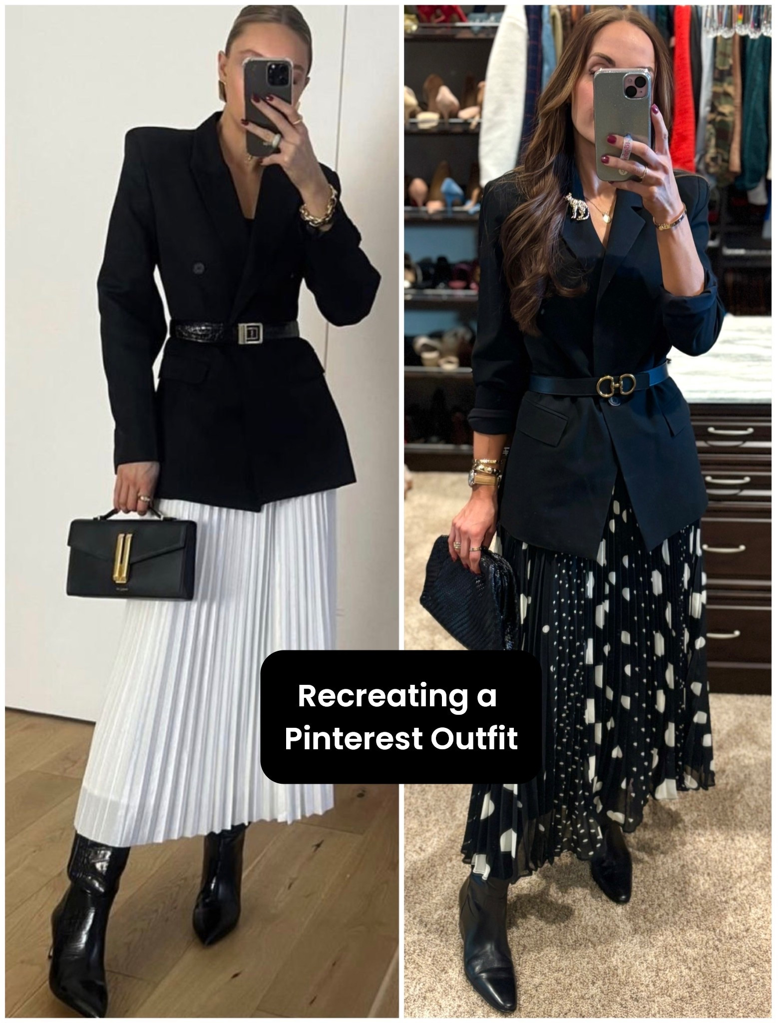 Recreating a Pinterest outfit with pieces in my closet 