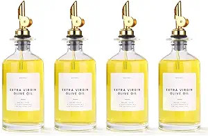 Molimoli Glass Olive Oil Cruet Set - 350ml Bottles With Weighted Pourers, Set of 4 | Amazon (US)