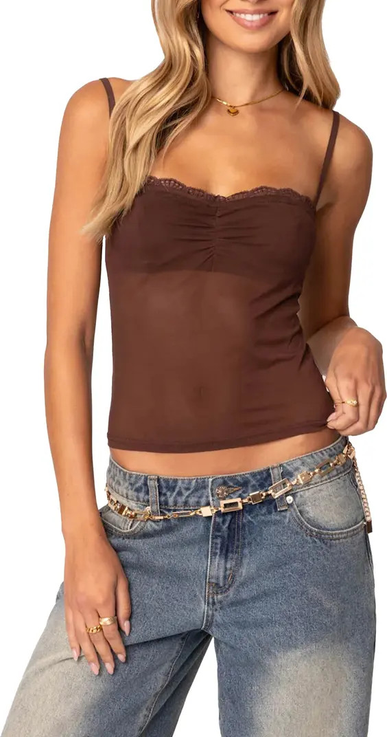 Elina Sheer Mesh Bra Top | Nordstrom