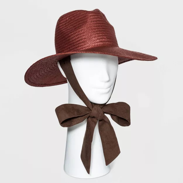 Women's Straw Panama Hat with Ties - Universal Thread™ | Target