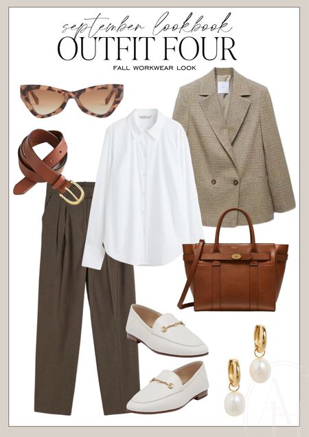 Fall workwear outfit idea. I love these wide leg trousers and white loafers. 

#LTKworkwear #LTKSeasonal #LTKFind