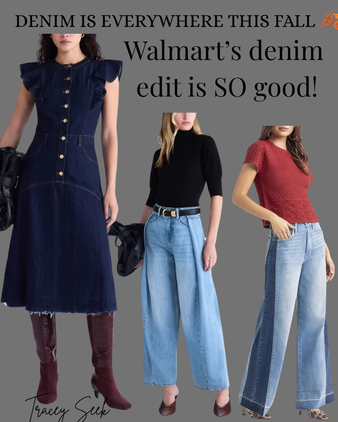 Denim is EVERYWHERE for fall! 🍂 And Walmart is absolutely delivering with the denim trends this season. From flattering denim dresses and wide-leg jeans to classic jackets and easy layering pieces, there are so many good finds at affordable prices.

I rounded up all the pieces here so you can shop them in one place. 🤎 Tap the link to shop!

#LTKStyle #WalmartFinds #FallFashion #DenimStyle #FallOutfits

#LTKOver40 #LTKMidsize #LTKWorkwear