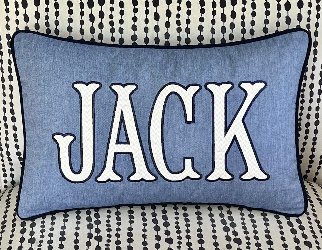 Personalized Applique Pillow With Name Includes Insert - Etsy | Etsy (US)