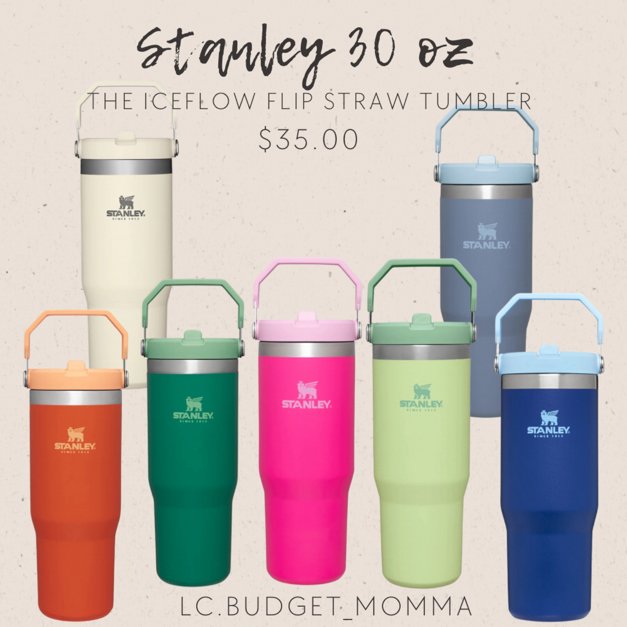 Today’s 30 oz | Stanley Straw Tumbler Stock! ✨

#stanley #pink #blue #green #neutral #stanleytumbler #tumbler #waterbottle

#LTKHoliday #LTKSeasonal #LTKGiftGuide
