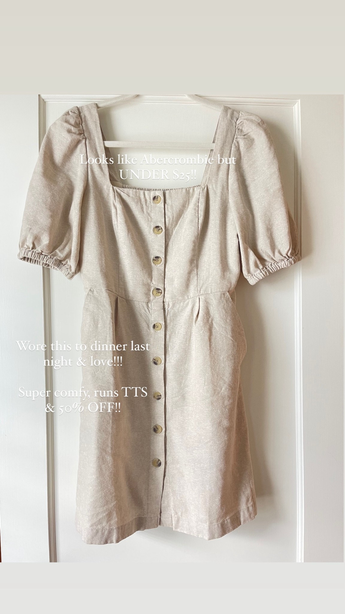 Looks like Abercrombie but on sale for under $25 right now!! Pretty linen blend fabric. Runs TTS, I have a size small 🤍

P.s. bc of the neckline I paired with this new strapless bra that’s the most comfortable one I’ve ever worn!! 🙌🏻 

Also linked some other clothes I’ve recently ordered & love 🤍

#LTKSaleAlert #LTKFindsUnder50 #LTKStyleTip